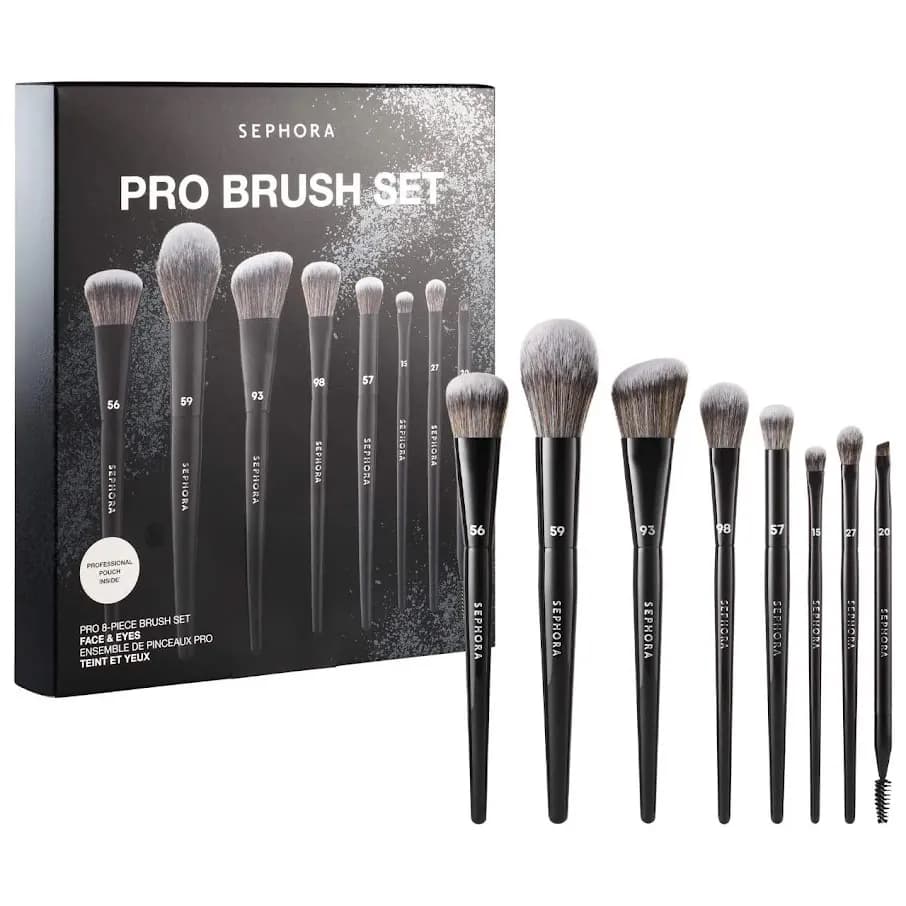Зображення товару Пензлі для макіяжу SEPHORA COLLECTION 8-Piece PRO Brush Face & Eye Set