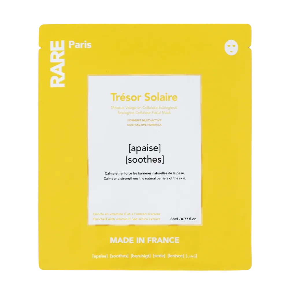 Зображення товару RARE Paris Trésor Solaire — заспокійлива тканинна маска для обличчя