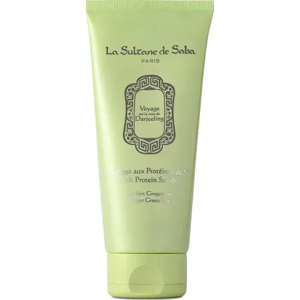 La Sultane de Saba Silk Protein Scrub Ginger Green Tea, 200 ml  Шовковий скраб для тіла з протеїнами шовку «Зелений чай та імбир»