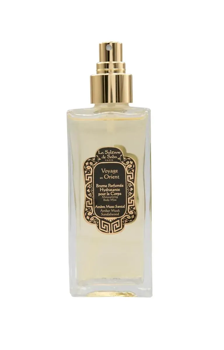 La Sultane de Saba Moisturizing Fragrance Mist Amber Musk Sandalwood Зволожувальний парфумований спрей для тіла та волосся «Амбра, мускус і сандалове дерево»